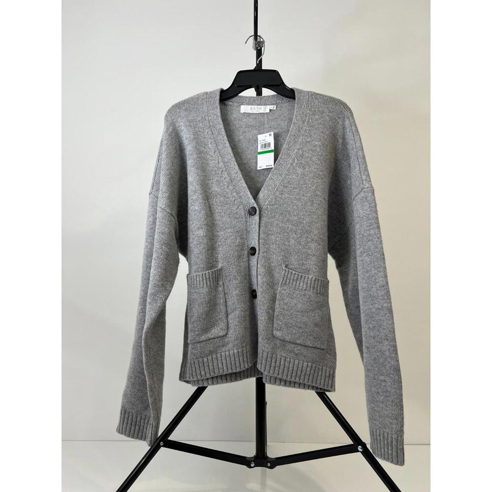 Astr the Label Saffi Women’s Sweater, Gray, Size L